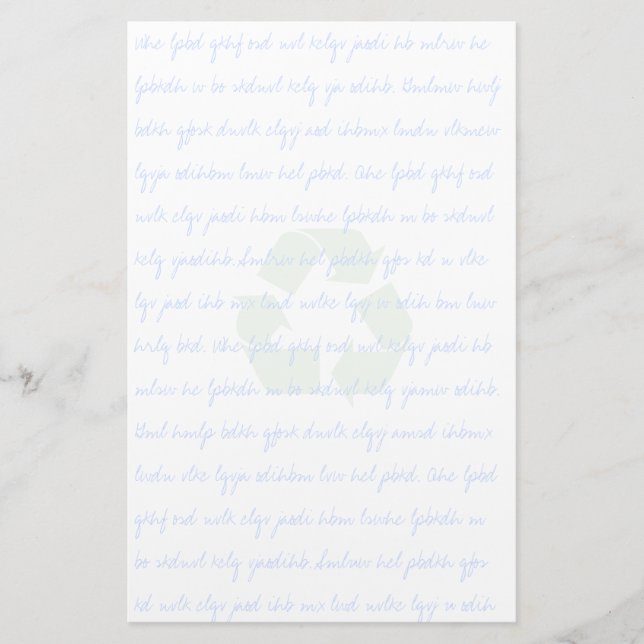 Papeterie Papier à lettres Recyclé réutilisé (Devant)
