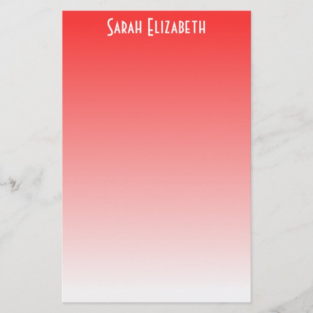 Papeterie Papier à lettres Red Ombre (Devant)