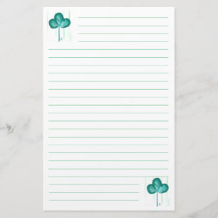 Papeterie Papier à lettres Shamrock à peinture à chaîne Abst