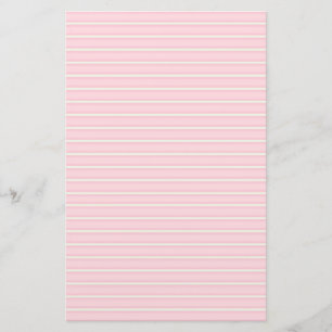 Papeterie Papier à papier à lettres rayé rose et blanc paste