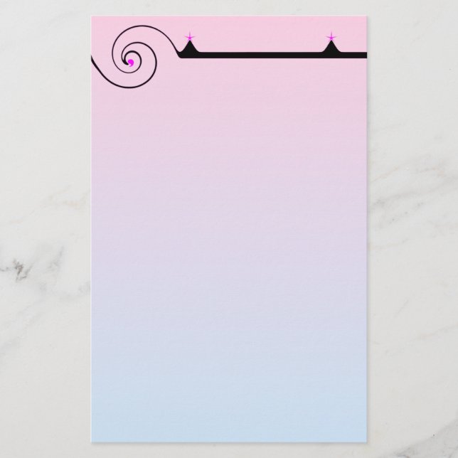 Papeterie Papier assez rose et bleu (Devant)