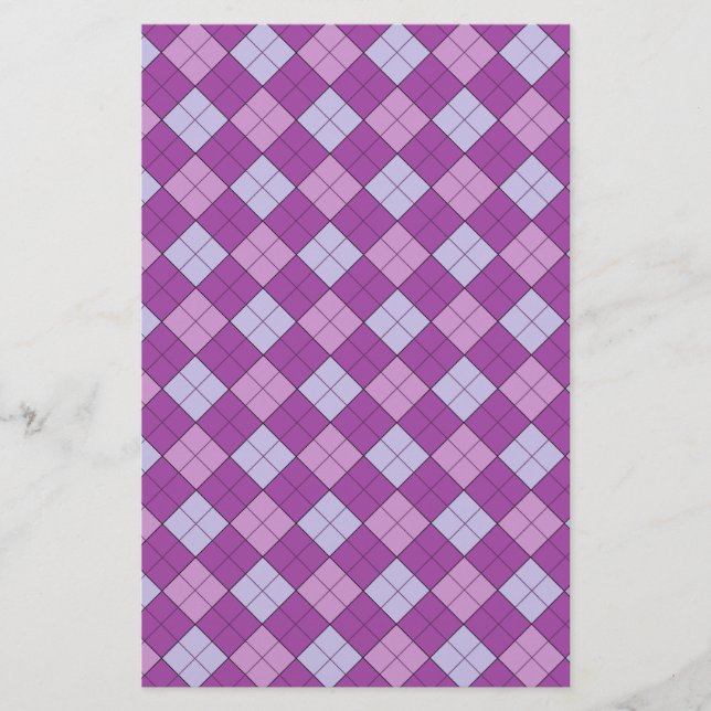 Papeterie Papier d'artisanat à plaid violet (Devant)
