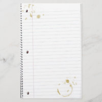 Papier de carnet souillé par café (principal 10)