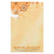 Papier d'écriture fleuriste en ivoire foncé