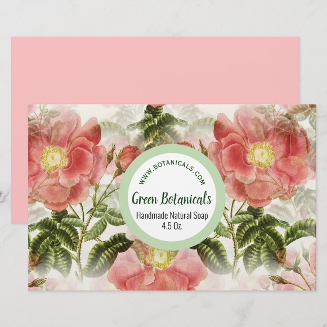 Papeterie Papier d'enveloppement des marques Roses d'aquarel (Devant / Derrière)