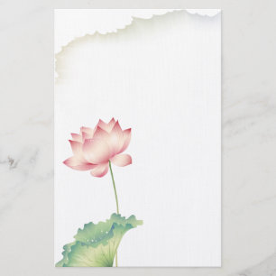 Papeterie Papier en aquarelle Lotus
