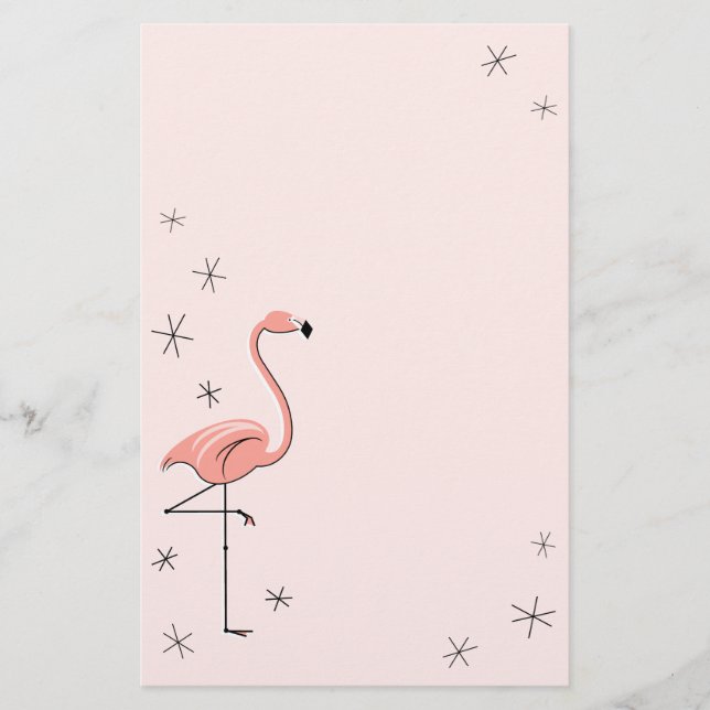 Papeterie Papier Flamant rose rose (Devant)