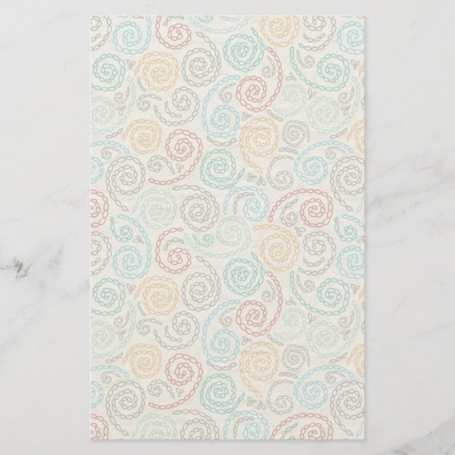 Papeterie Papier fripé par fantaisie de broderie (Devant)