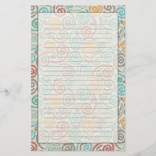 Papeterie Papier fripé par fantaisie de broderie