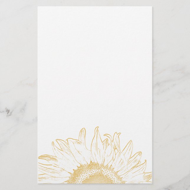 Papeterie Papier graphique en tournesol jaune (Devant)