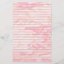 Papeterie Papier Linné Avec Camo Rose Girlie