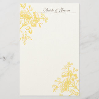 Papeterie Papier Mariage rose jaune