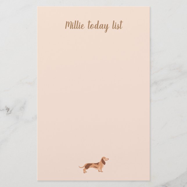 Papeterie Papier Pads note chien mignon dachshund (Devant)