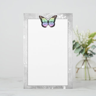 Papeterie Papier papillon arc-en-ciel brillant