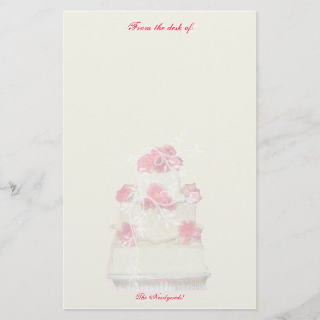 Papeterie Papier personnalisé mariage Cake ! (Devant)