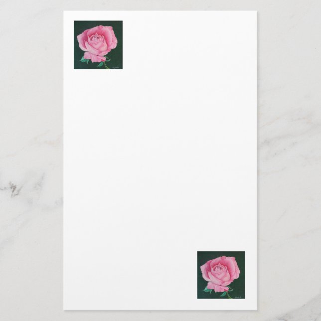 Papeterie Papier Pétales Roses (Devant)