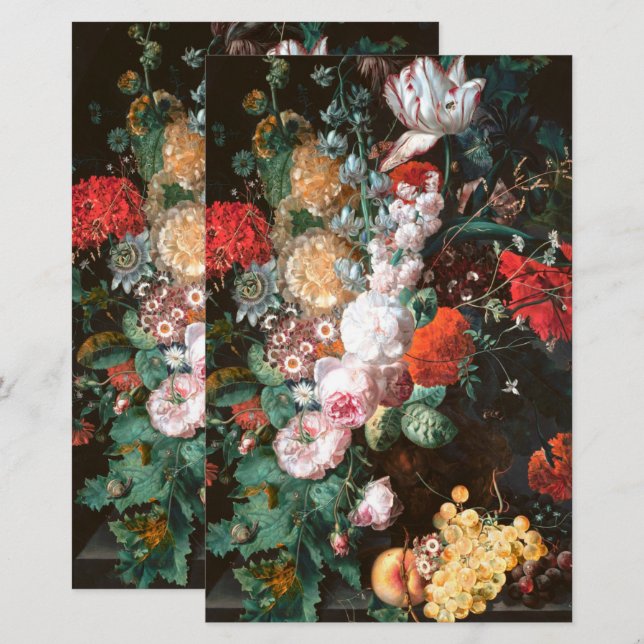 Papeterie Papier Recyclé de savon maison à fleurs (Devant / Derrière)