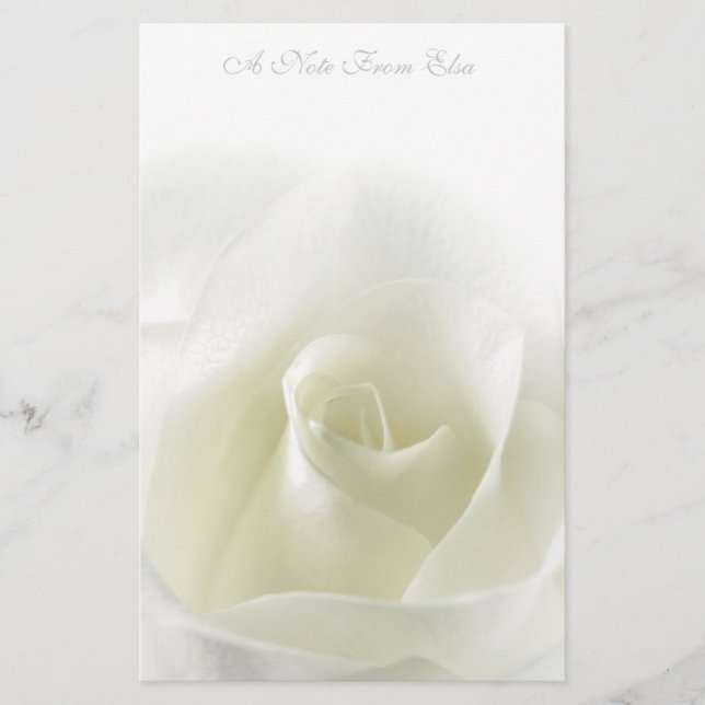 Papeterie Papier Rose blanche souple (Devant)
