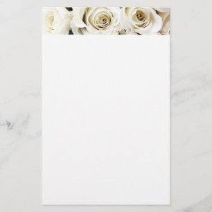 Papeterie Papier Roses Blanches