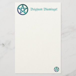 Papeterie Papier stationnaire du Pentacle des bénédictions