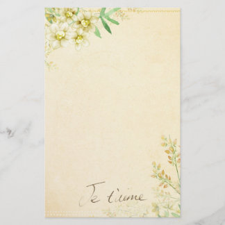 Papeterie Papier stationnaire floral naturel