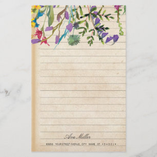 Papeterie Papier stationnaire Floral vintage