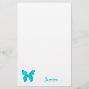 Papeterie Papillon mignon Nom de la fille personnalisée