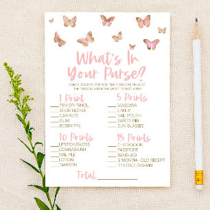 Papeterie Papillon rose Qu'est-ce que dans le jeu de Baby sh