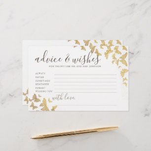 Papeterie Papillons d'or Conseil pour M. Mme Fête des mariée