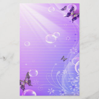 Papeterie Papillons et bulles stationnaires