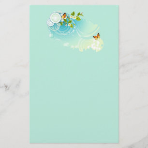 Papeterie Papillons et fleurs