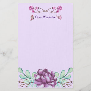 Papeterie Papillons et pivoines
