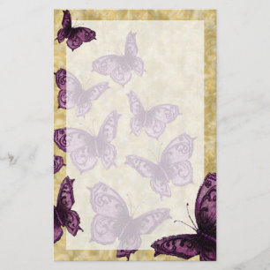 Papeterie Papillons royaux (violets)