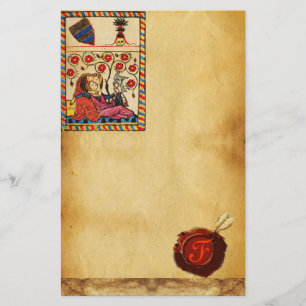 PAPETERIE PARCHEMENT D'AMOUR ÉTERNEL MONOGRAMME DE SCEAU DE 