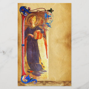 PAPETERIE PARCHEMENT FLORAL DE L'ANGE DE NOËL MUSICALE