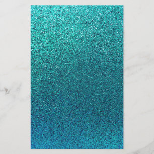 Papeterie Parties scintillant bleue turquoise Turquoise de F
