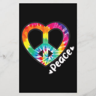 Papeterie Peace Tie Dye Coeur Vintage Hippie Retro Super