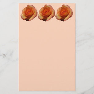 Papeterie Peach Rose Orange Floral Photographie