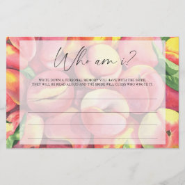 Papeterie Peaches - Qui suis-je jeu de douche nuptiale