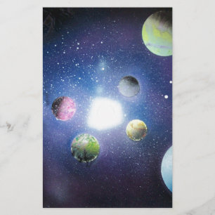 Papeterie Peinture de galaxie de l'espace d'art de peinture