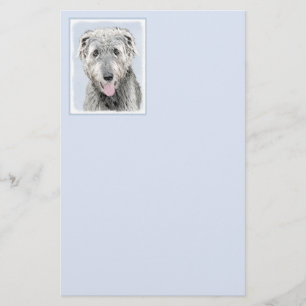 Papeterie Peinture de Wolfhound irlandais - Joli art origina