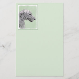 Papeterie Peinture de Wolfhound irlandais - Joli art origina