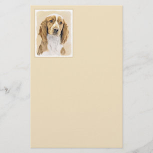 Papeterie Peinture d'espagnol Welsh Springer - Art original 