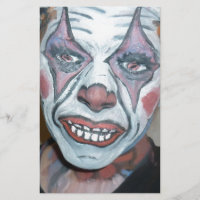 Peinture effrayante de visage de clown de clowns
