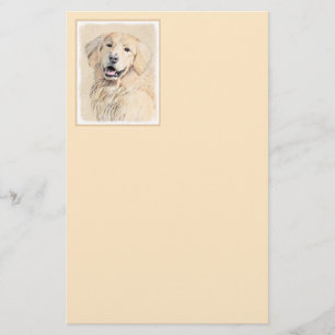 Papeterie Peinture Golden Retriever - Joli art original chie