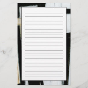 Papeterie Peinture noire et blanche abstraite