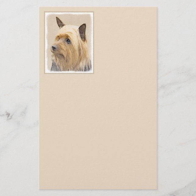 Papeterie Peinture Silky Terrier - Cute Original Chien Art (Devant)