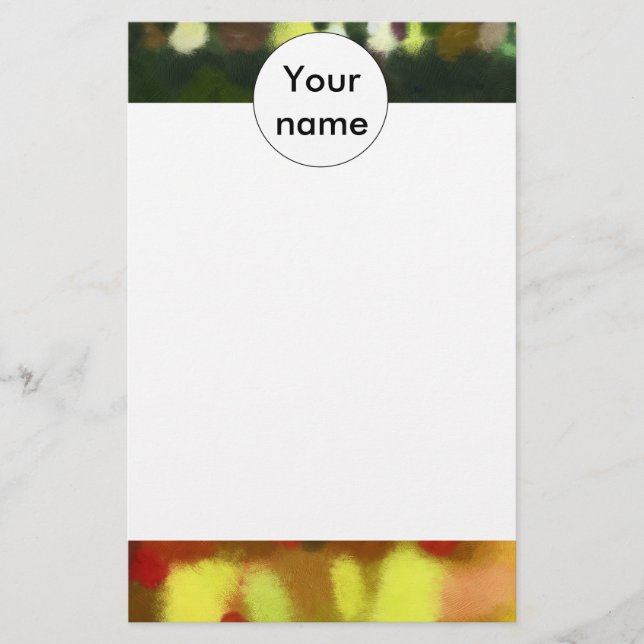 Papeterie Peinture verte rouge (Devant)