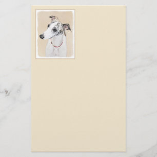 Papeterie Peinture Whippet - Jolie art original chien