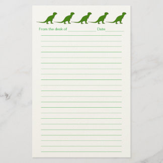 Papeterie Personalized Dinosaur Lined Stationery for Kids